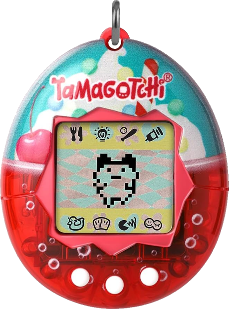 Generation 1 Re-release Tamagotchi in the color Icecream Float.
