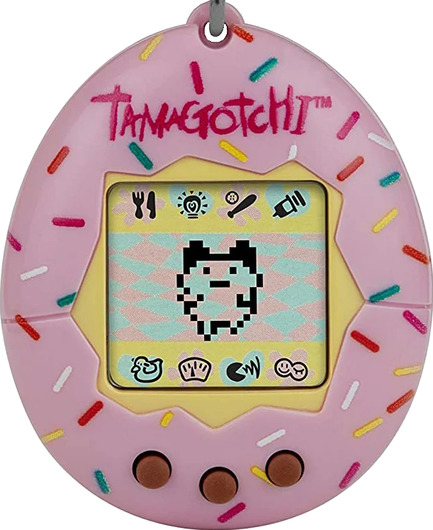 Generation 1 Re-release Tamagotchi in the color Sprinkles.