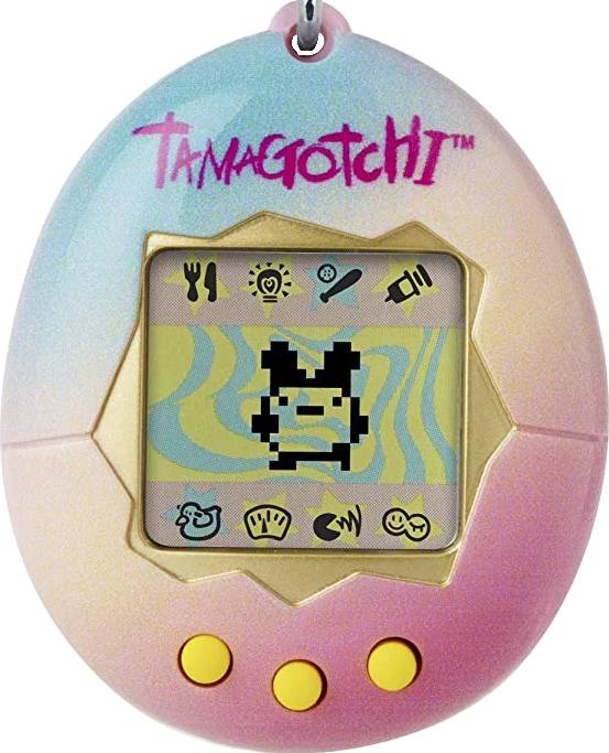 Generation 2 Re-release Tamagotchi in the color Sahara.